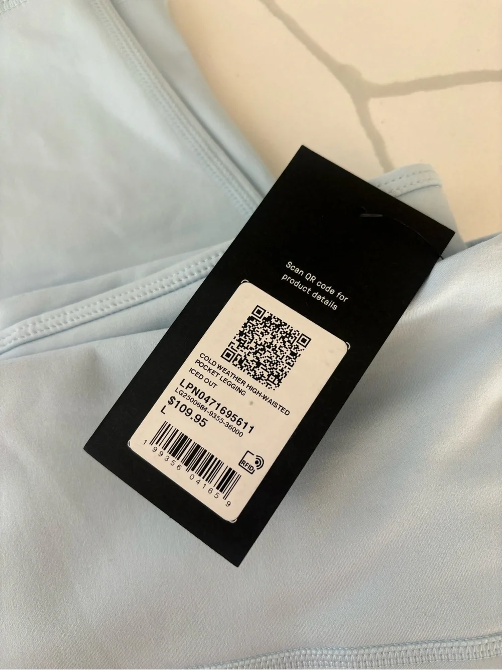 Fabletics Light Blue High-Waist Leggings with Pocket